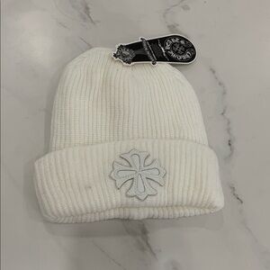 Chrome Hearts White Cross Patch Beanie Hat